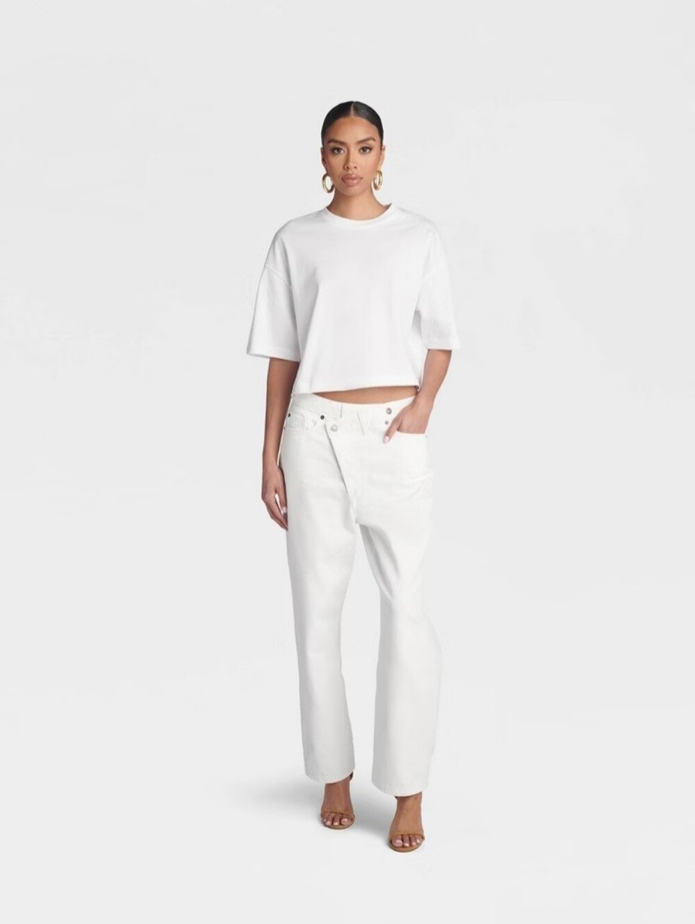 Women’s White Boyfriend Jeans - Relaxed High-Rise Fit